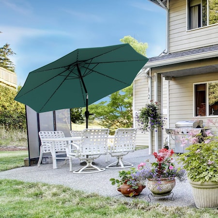 Pure Garden 10-Foot Outdoor Patio Umbrella, Hunter Green 50-LG1176